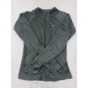 Nike Dri Fit Track Jacket Womens Small Black Stretch Full Zip Athleisure Running